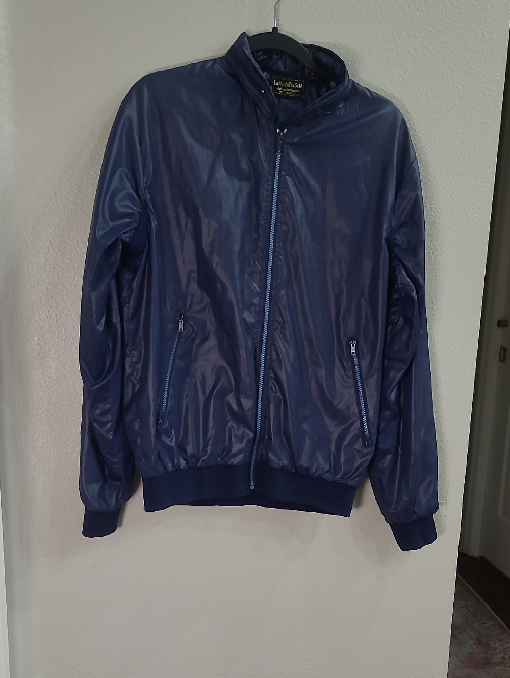 La Mode Du Golf Vintage Men's Navy Lightweight Zip-Up Jacket Size M
